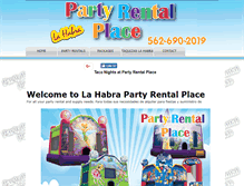 Tablet Screenshot of partyrentalsplace.com